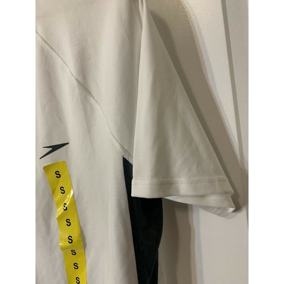 NEW Men's Sz S Speedo UV Block the Burn Shirt‎ White - Picture 5 of 8